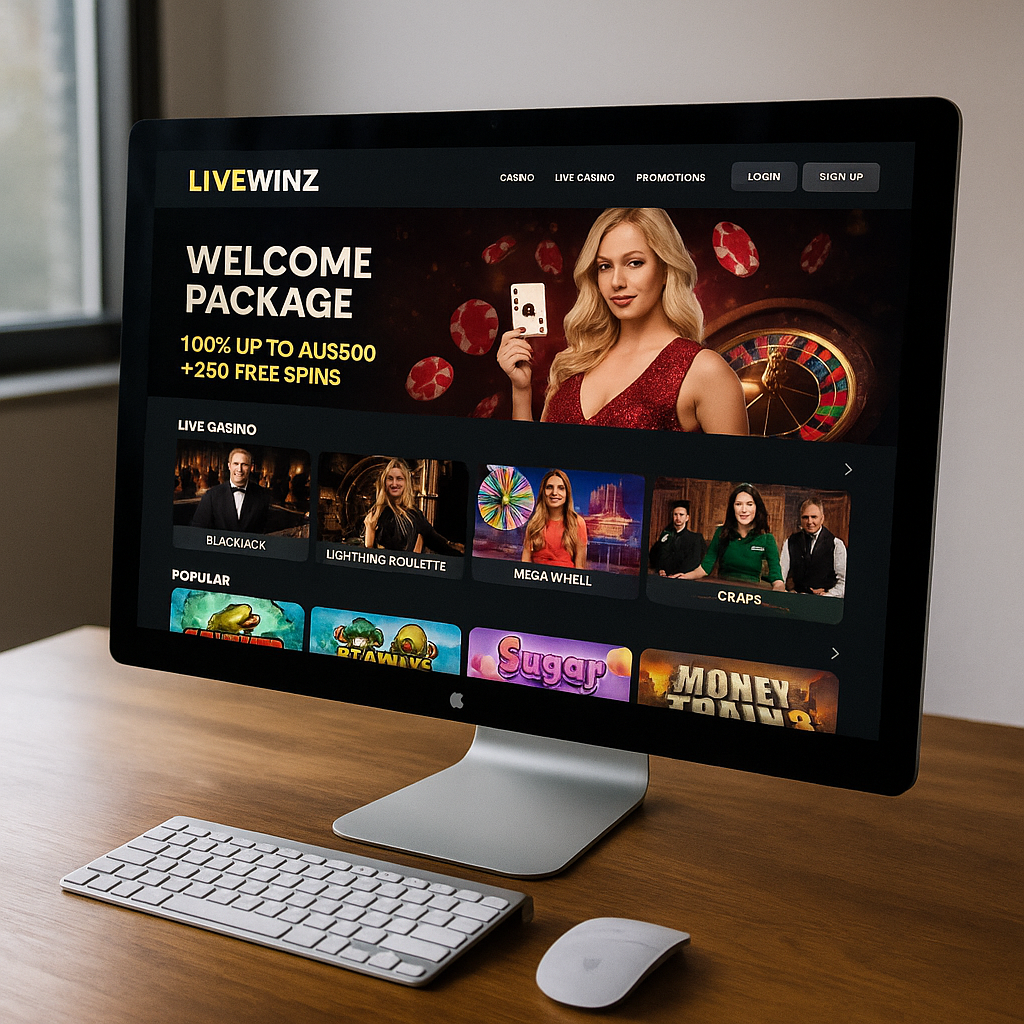 Livewinz Casino - Desktop Platform Design - User Interface